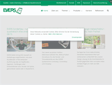 Tablet Screenshot of evers-bauelemente.de